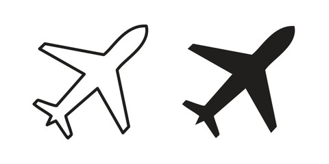 Plane icons. Minimal logo design element, vector illustration.