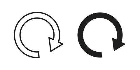 Reset icons. Minimal logo design element, vector illustration.