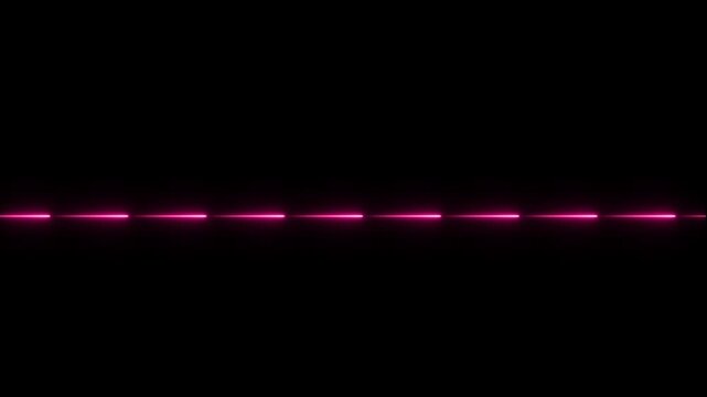 Pink Neon Horizontal Line Segmented Effect abstract