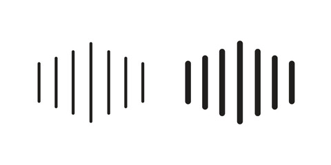 Sound wave icons. Minimal logo design element, vector illustration.
