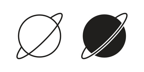 Space icons. Minimal logo design element, vector illustration. © iconic