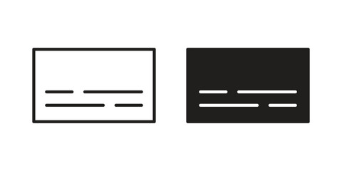 Subtitles icons. Minimal logo design element, vector illustration.