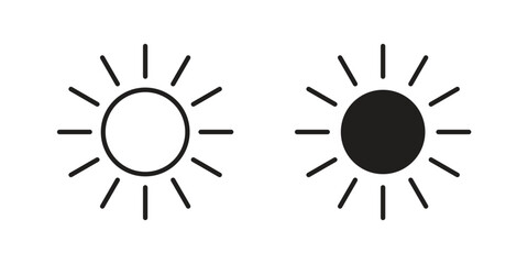 Sun icons. Minimal logo design element, vector illustration.