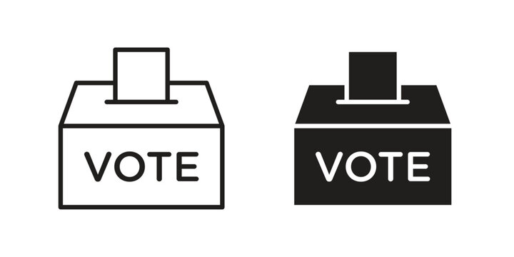 Voting icons. Minimal logo design element, vector illustration.