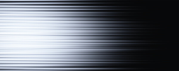 Obraz premium Blue and red high-speed background. Movement light trails effect on black abstract background. Wide technology banner with glowing blue and red light motion effect. Vector illustration