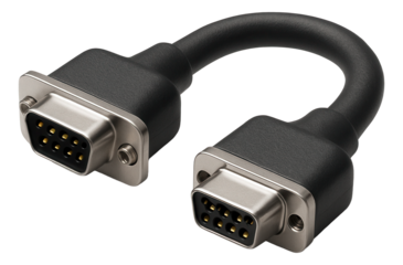 Metal connector cable jumper with durable rubber insulation.