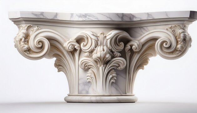 marble corbel on a white background