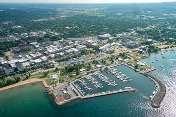 Downtown Traverse City Skyline on West Arm Grand Traverse Bay © Craig