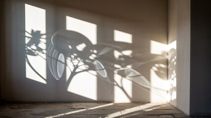 Shadows dancing on the wall with each movement