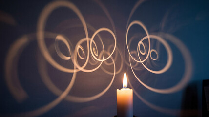 shadows dancing on the wall