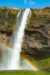 Obraz premium Seljalandsfoss, Seljalands waterfall, in south Iceland