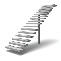 Fototapeta premium Gray Spiral Staircase on Central Column