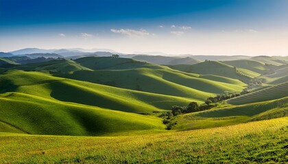 Fototapeta premium panoramic vista of rolling hills