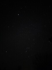 Starry sky. Orion constellation, Gemini constellation, Jupiter © MixStudio