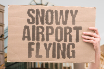 "Snowy Airport Flying" Holiday prep in a calm, practical moment. TRAVEL. WINTER. AIRPORT. BOOKING. LUGGAGE.