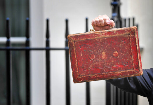 The brief case containing the budget of the UK government
