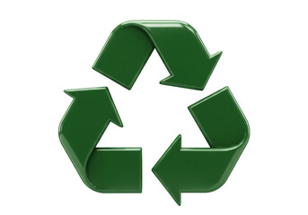 Obraz premium Green recycling symbol PNG isolated on transparent background, eco-friendly arrow sign for environmental conservation and sustainability projects