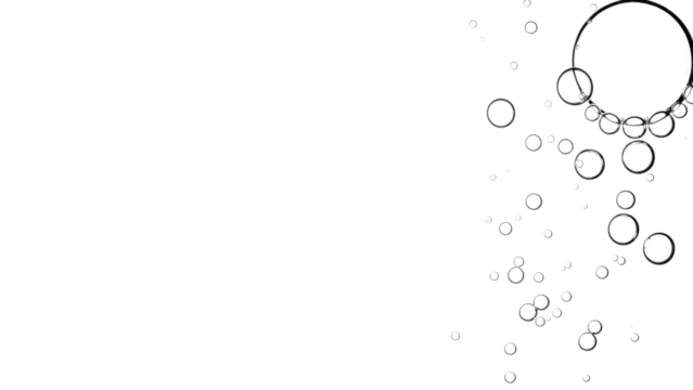 White bubbles on isolated on a transparent background black abstract - Powered by Adobe