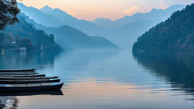 mountain landscape and hills in nainital india video