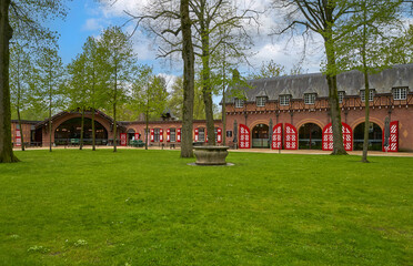 Obraz premium In the park of De Haar Castle, Utrecht, Netherlands