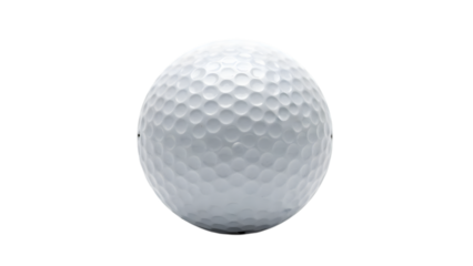 White Golf Ball isolated on a transparent background dimpled ball golf equipment sports equipment