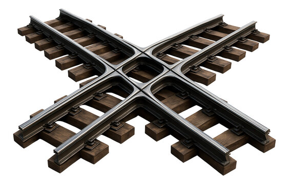 Single crossover with nearby parallel tracks and fused joints.