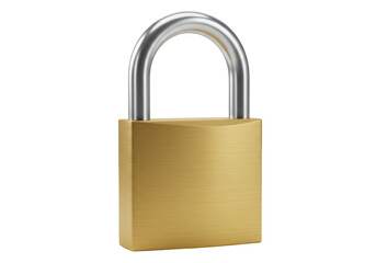 Naklejka premium Golden padlock PNG isolated on transparent background, security and privacy concept for graphic design and web projects