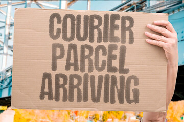 "Courier Parcel Arriving" Holiday prep captured in a calm, practical moment. COURIER. PARCEL. DELIVERY. TRACKING. SHIPPING.