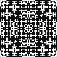 Fototapeta premium Figures ornament. Seamless pattern. Geometrical backdrop. Shapes background. Geometric wallpaper. Tribal motif. Digital paper. Textile print. Abstract vector. Ethnic embroidery.