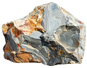 Obraz premium Close Up View of a Unique Geological Rock Formation with Distinct Colors and Textures