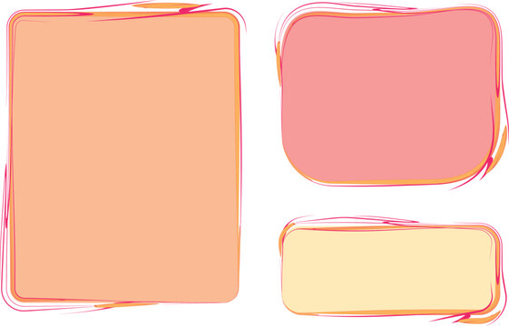sunset colors creative stroke decor abstract banners frames