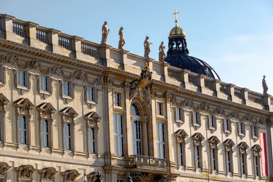 Sunny Baroque Facade of the Reconstructed Berlin Palace and Humboldt Forum