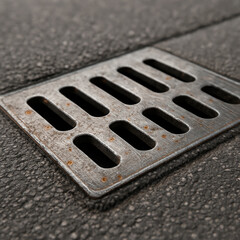 Race Track Drainage Grate Embedded in Asphalt Motorsport Circuit