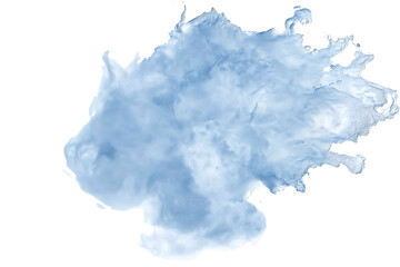 Obraz premium Water mist burst in airy formation isolated on white background