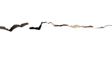 Torn sticker edge border in irregular form isolated on white background