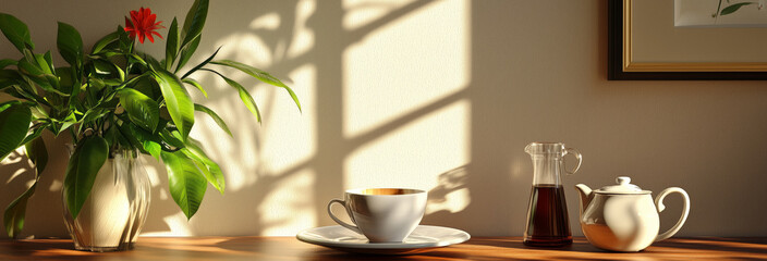 The Good Morning Begins With a Good Coffee: Morning Light Illuminates the Traditional Espresso