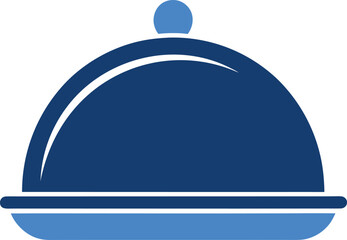 Cafeteria Plate Cover Flat Vector Illustration on White Background