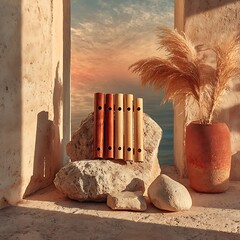 Bamboo flute harmony arrangement high resolution picture