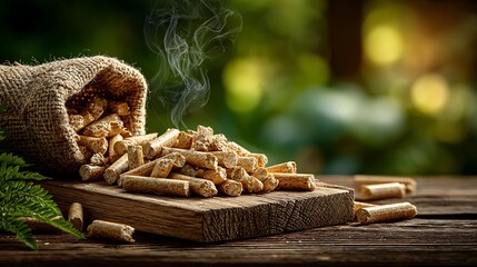 Bamboo fuel pellets for clean burning homes high resolution picture