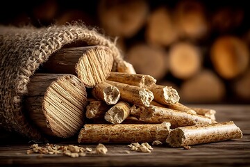 Bamboo fuel pellets for sustainable lifestyle high resolution picture