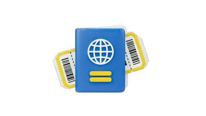 Passport and Tickets: Travel Concept on White Background