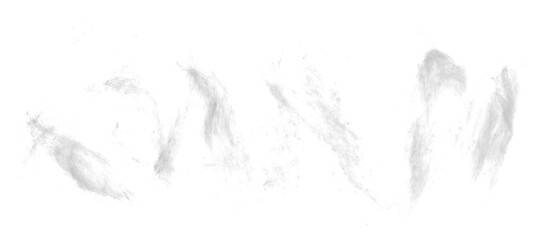 absorbent cotton wool pads flying, swabs, wadding isolated on white background and texture, clipping path		