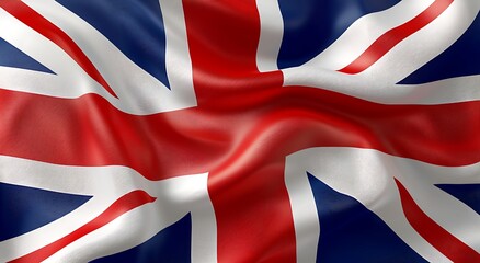 Fototapeta premium United kingdom flag artistic fabric folds modern design high resolution picture