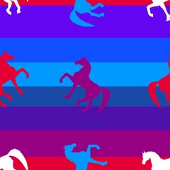 Christmas animals seamless horse pattern for wrapping paper and fabrics and party and kids print