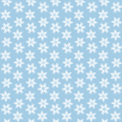 Winter seamless pattern with snowflakes, holiday background. Vector illustration for fabric, textile wallpaper, posters, gift wrapping paper. Christmas vector illustration. Falling snow.