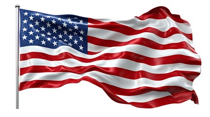 Obraz premium Usa flag waving detailed fabric clean backdrop high resolution picture