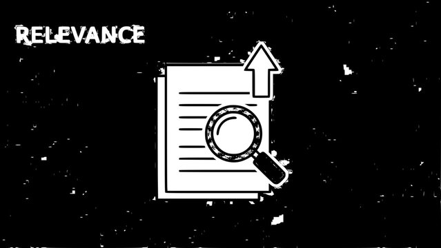 Document analysis with magnifying glass shows relevance in grunge black and white scene or Paper sheets review with a lens detects data validity on dark backdrop