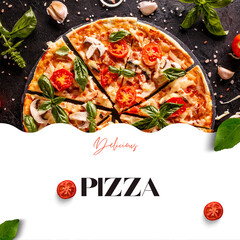Grafika wektorowa, międzynarodowy dzień pizzy, menu, plakat, logo © polanski.portfolio