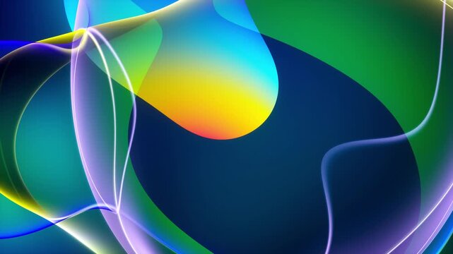 3d render of abstract art 3d background wallpaper with smooth and round substance based on meta balls spheres or bubbles in matte plastic material in red blue purple green and yellow gradient color