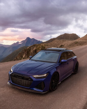 Audi RS6 car on the road
